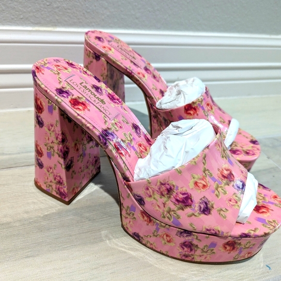 LoveShackFancy x Larroude Dolly Platform Mule - Picture 1 of 14